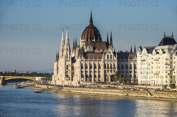 Hungarian Parliament Building on the banks of the Danube