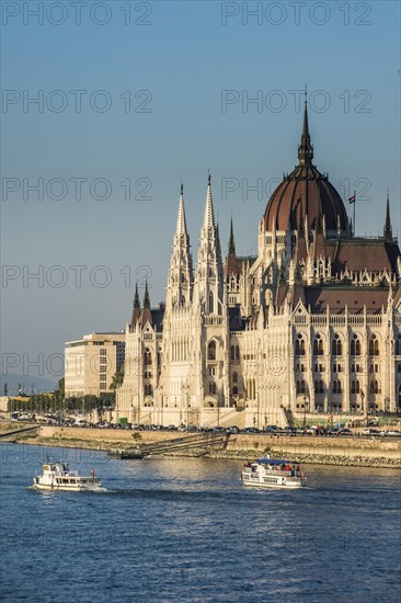 Hungarian Parliament Building on the banks of the Danube