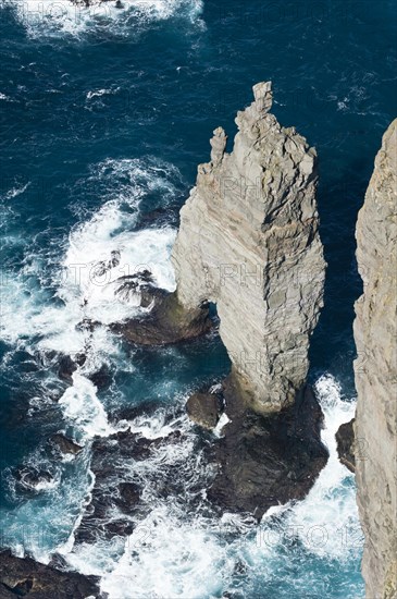 View of the sea with Risin pinnacle