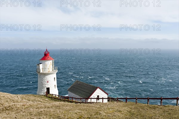 Lighthouse Nolsoy at Cape Oknastangi