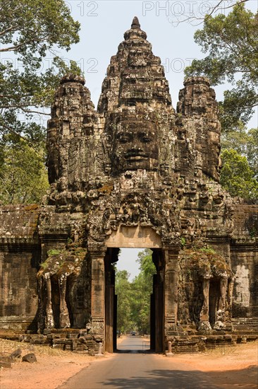 Victory Gate in the east of Angkor Thom