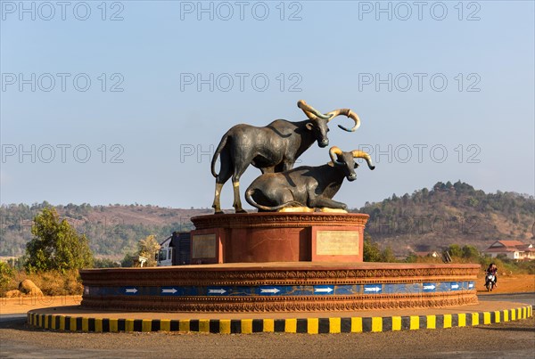 Bull monument at the roundabout