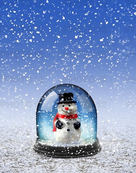 Snowman in snowglobe