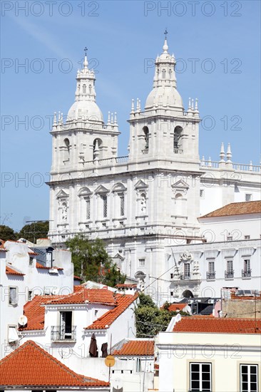 View from Miradouro Portas do Sol on the Monastery of Sao Vicente de Fora