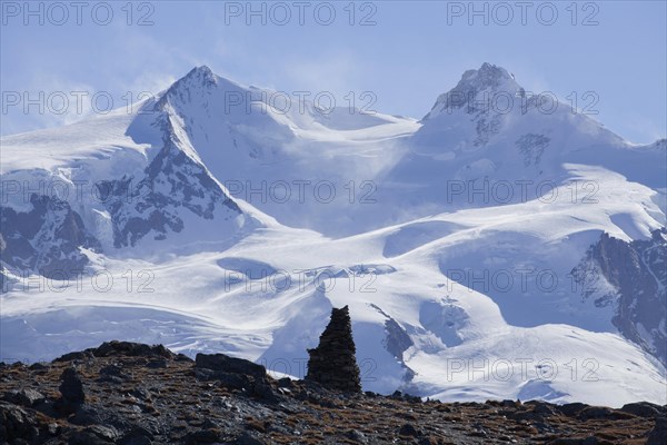 Massif Monte Rosa with snow