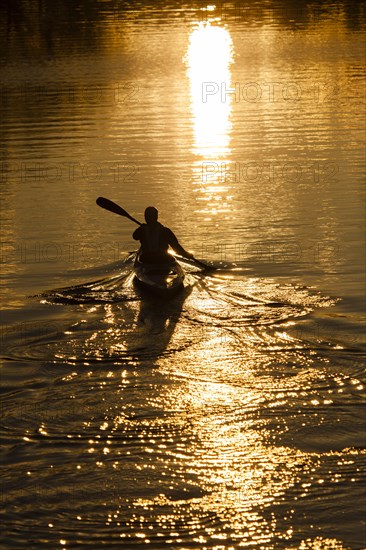 Woman kayaking