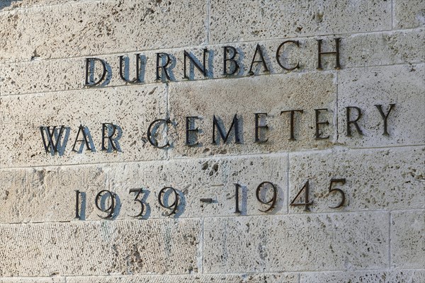 Lettering at the military cemetery in Durnbach