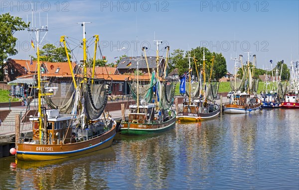 Shrimp boats in the harbor of Greetsiel