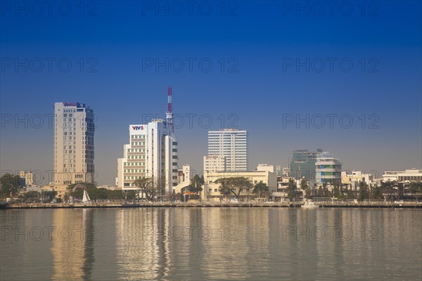 View over the Han River on downtown Da Nang