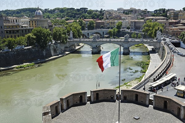 View from the Castel Sant Angelo to the Ponte Vittorio Emanuele II