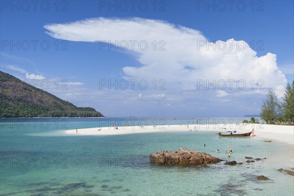 White strip of sand