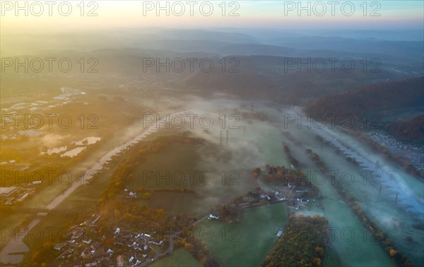 Fog at the river Ruhr
