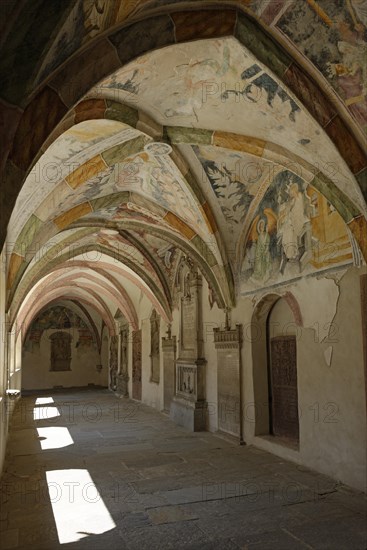 Cloister in the Augustinter-Chorherrenstift Monastery Neustift near Brixen