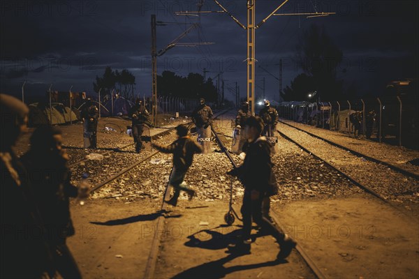 Idomeni refugee camp on the Greek Macedonia border