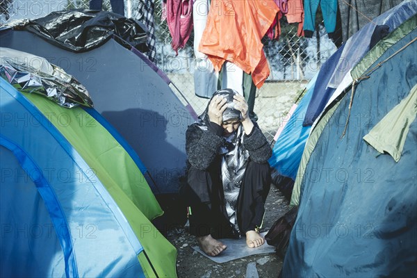 Idomeni refugee camp on the Greece-Macedonia border