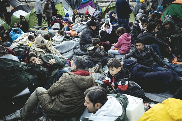 Idomeni refugee camp on the Greece-Macedonia border