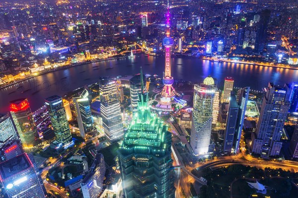 View over Pudong at night