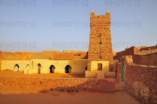 Mosque with a minaret in the historic centre