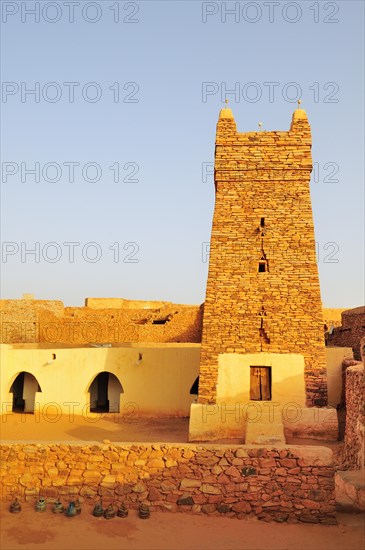 Mosque with a minaret in the historic centre