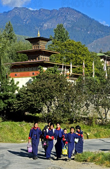 Children on way to school