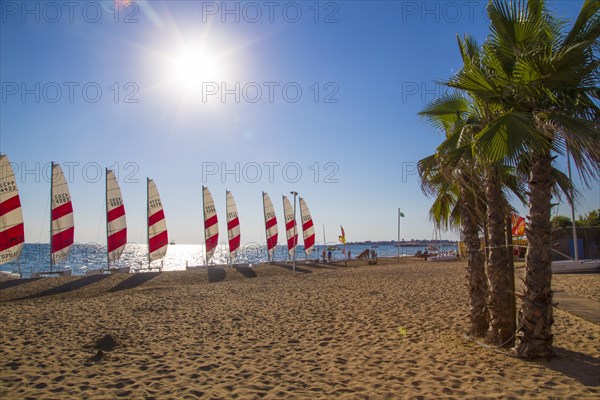 Sailboats on the beach