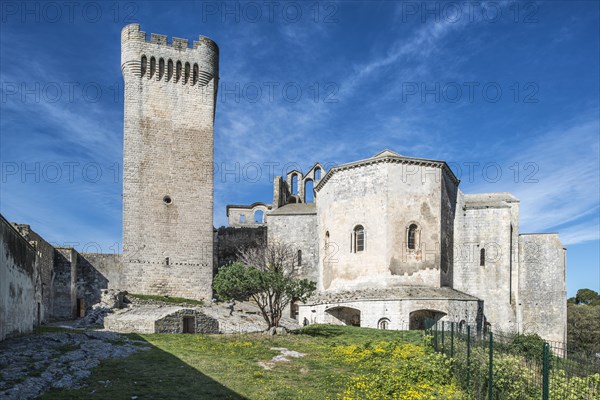 Watchtower Tour de l'Abbe and Notre-Dame-la-Blanche chapel, Montmajour Abbey