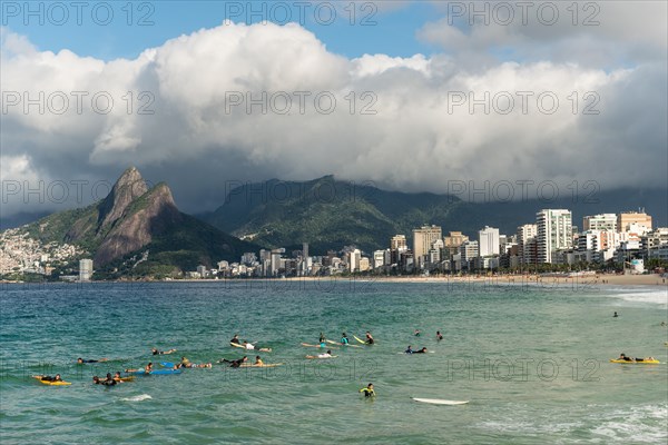 Surfers on Arpoador beach