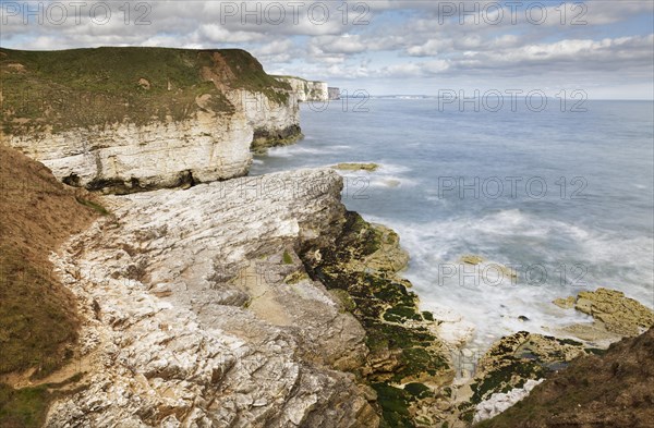 Coastline viewed from Thornwick Bay
