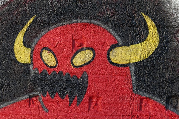 Red monster with yellow horns
