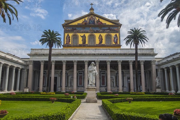 Garden in the cloister of the Basilica of Saint Paul outside the Walls