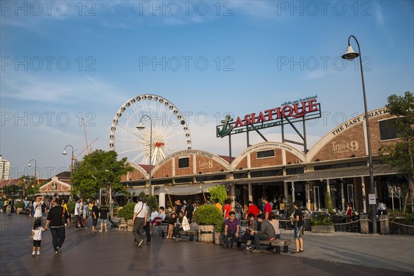 Asiatique Riverfront promenade with Ferris wheel