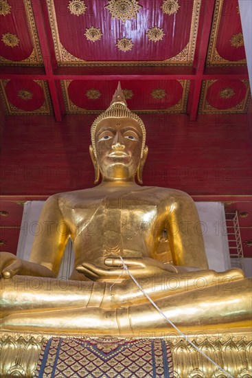 Large gilded Buddha statue
