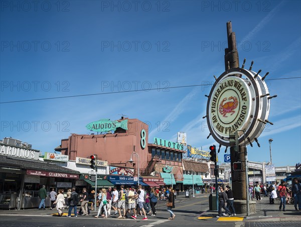 Fisherman's Wharf with restaurants