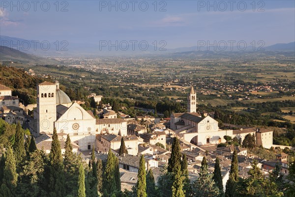 View of Assisi with the Cathedral of San Rufino and the Church of Santa Chiara