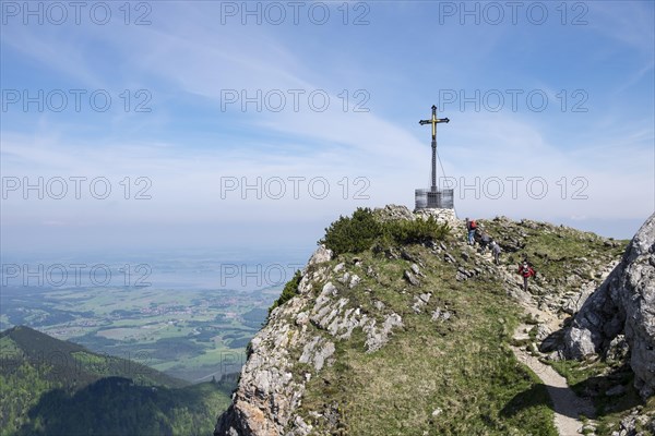 Summit cross on the Hochfelln mountain