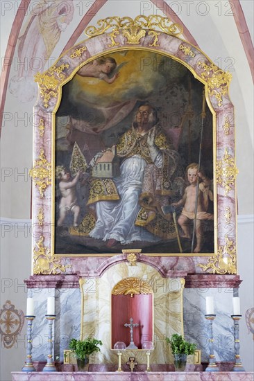 Altar with a picture of Kaspar Amort