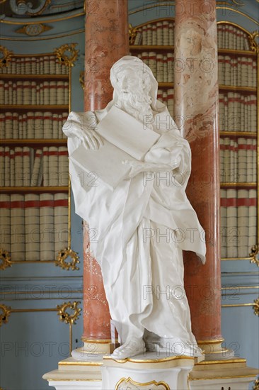 Figure in the Rococo library
