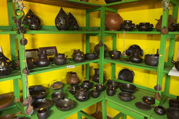Traditional potbank with pottery