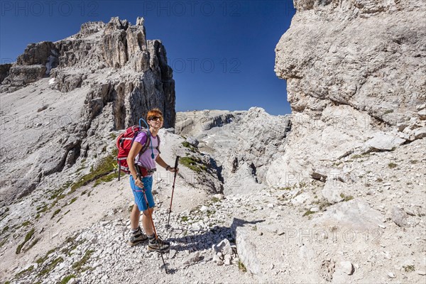 Mountaineer on Forcella Grande