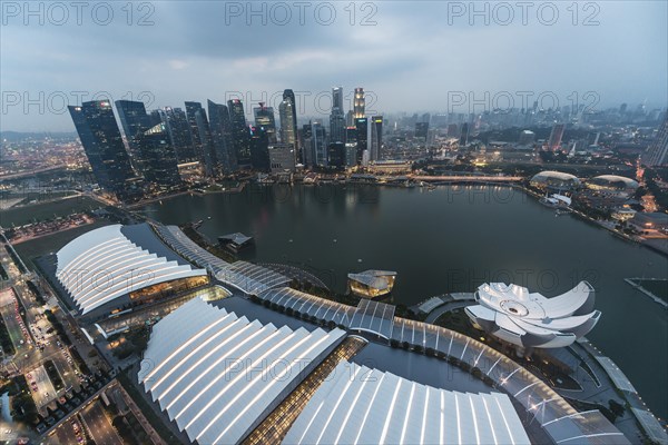 Marina Bay and ArtScience Museum at night