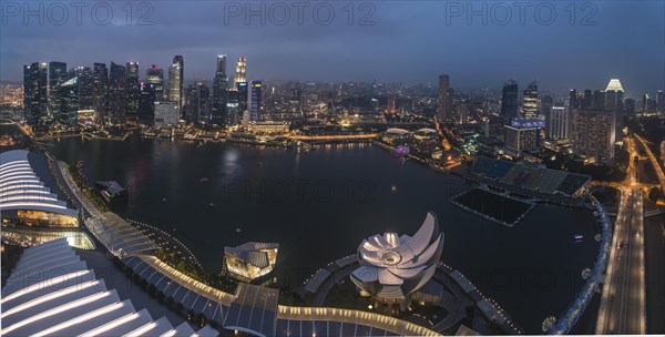 Marina Bay and ArtScience Museum at night
