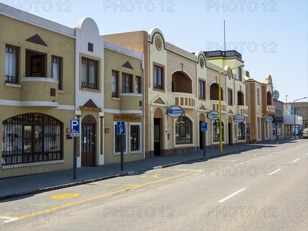 Facades of old colonial houses in Sam Nujoma Ave