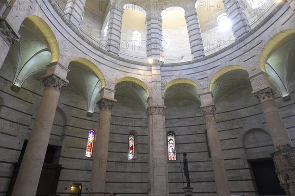 Inside the Baptistery of Pisa