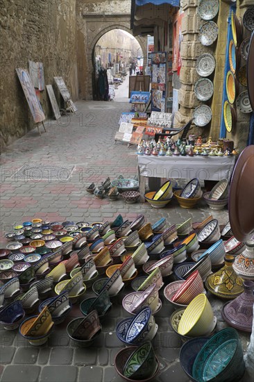 Pottery in streets of Essaouira