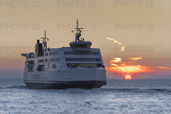 Scandlines railway ferry at sunset