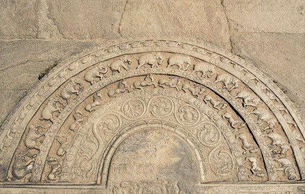 Sandakada Pahana or moon-stone slab