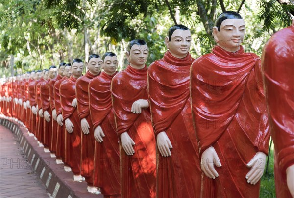Statues of monks