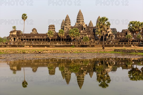 Angkor Wat Temple reflected in northern pond