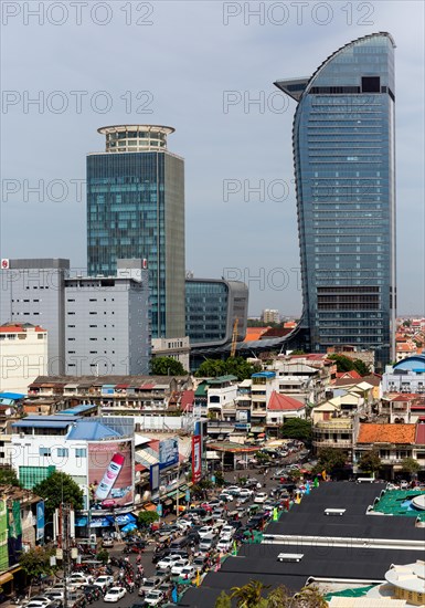 Skyline with Canadia Bank and Vattanac Capital Tower