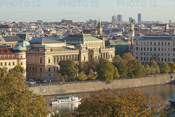 iew from the Letna hill on the Rudolfinum with historic centre